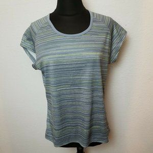 C9 Champion DuoDry Top XXL Gray Striped Shirt